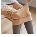 Miniatyrbild 3 av 5: Vintervarma Leggings Dam Tjock Fleece Leggings Hög midja grå Yl grå-AD7- gray 320g without socks
