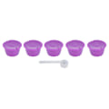 Pikkukuva 4 / 5: 5 kpl 50 ml kahvikapselia uudelleenkäytettävä kahvisuodatinkuppi lusikalla DOLCE GUSTO -kahvinkeittimeen Violetti{f2}-AD8-