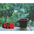 Pikkukuva 5 / 5: Hätäsääradio, käsikampi radio, kannettava aurinko AM/FM NOAA sääradio, taskulamppu, varavirtalähde (Punainen)-AD4-