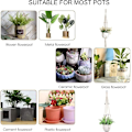 Miniatyrbilde 2 av 5: 2 stk. hengende plantemakramé tau bomullstau hengende plante po{f2}-AD8-