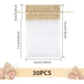 Miniatyrbillede 2 af 5: Organza gaveposer, 30 stk. bryllupssmykkeposer, 10x15cm snøre jute gavepose, net slikpose, smykkeposer til bryllup, fest -AD9-