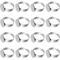 Miniatyrbilde 1 av 5: 20 stk. Ringemner Justerbare Fingerringer Runde Rustfritt Stål DIY Smykkematerialer-FD3-