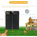 Miniatyrbild 4 av 5: Automatisk Hönshusdörr, Automatisk Hönsdörr, Automatisk Hönshusdörr med Timer Aluminiumlegering Ip45 Vattentät LED-Display Automatisk Dörr -AD5-