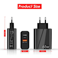 Miniatyrbillede 3 af 5: 65W GaN Hurtiglader med USB C-kabel, til mobil og MacBook Pro【mo】-AD4-