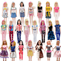 Miniatyrbild 1 av 5: 20 st Barbie Docka Kläder Vardaglig Kostym Mode Kjolar-AD10-