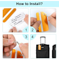 Miniatyrbillede 5 af 5: Bagagemærker, 6 stk. Bagageetiketter til Kufferter, Aluminiumlegering Kuffertmærker, til Bagage Identifikation ID-etiket-AD7- orange color