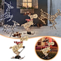 Pikkukuva 2 / 5: Ulkokäyttöön tarkoitettu joulufiguuri LED Hiihtävä Hirvi Puutarhakoriste Ornamentti 30cm【mo】-AD4-