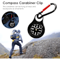 Miniatyrbild 4 av 5: Compass Nyckelring, Karbinhake Kompass, Vattentät Stöttålig Bärbar -FD2-
