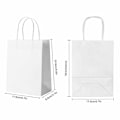 Miniatyrbilde 3 av 5: 25 hvite papirposer med håndtak, 23×8×17-AD8-