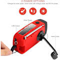 Miniatyrbillede 2 af 5: Dynamo Radio, BR-Vie 2000mAh AM/FM/NOAA Solar Håndsving Radio, Bærbar Nødradio Lommelygte Mobiltelefon Oplader, SOS til Udendørs Nødsituation-AD4-