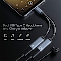 Miniatyrbild 5 av 5: USB C Splitter, Multifunktionell, Laddning Hörlurar Båda[GKS]-AD4-