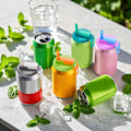 Miniatyrbillede 6 af 7: 4 stk. Dåselåg med sugerør Silikone Drikkedåseforseglinger Dåselåg med sugerør Dåsebeskytter til Lemonade Cola-AD5-