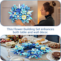 Miniatyrbilde 4 av 5: Blomster Byggesett, Blomster Midtstykke Byggeklosser for Voksne, Barn, Gutter, Jenter, Botanisk Samling Håndverkssett for Bord- eller Veggdekor-FD3-