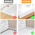Miniatyrbilde 4 av 5: Baderomslist, 3.2m*3.8cm Selvklebende Tetningslist, Selvklebende PVC Tetningstape for Badekar, Bad, Kjøkken, Muggbestandig, Fugemasse (Hvit) -AD6-