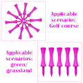 Pikkukuva 4 / 5: Zivisk Pinkki Golf Tiit Muovia 57MM 100 Kpl Pitkät Linnan Golf Tiit 2-1/4 Tuumaa【mo】-AD4-