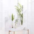 Miniatyrbilde 3 av 5: Sett med 2 voilegardiner med maljer for vinduer 140x250cm Hvit Voile -AD10-