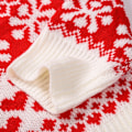 Miniatyrbilde 10 av 11: Kvinner julestrikket genser julenisse trykk genser White-AD7- White S