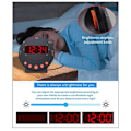 Miniatyrbild 4 av 5: Sonic Boom Väckarklocka, Extra Högljudd Vibrerande Dubbel Väckarklocka, Digital Väckarklocka Med Sängvibrator - -AD9-