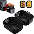 Miniatyrbild 1 av 5: /QD/ 2-pack Air Fryer silikonform för Ninja Double Stack Airfryer SL400EU, Airfryer-tillbehör -AD6-