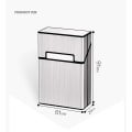 Miniatyrbillede 2 af 5: 2-pak cigaretetuier, aluminiumsetui med klaplåg til 20 cigaretter-AD4-
