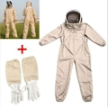 Miniatyrbillede 3 af 4: Professionel biavlerdragt med heldragt biavlerbeskyttelsesdragt khaki bomuld voile brun XXL-FD3-