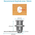 Pikkukuva 3 / 5: Karalukon lukko 30mm kirjainlukko 2 avaimella -AD8-