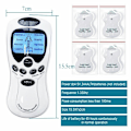 Miniatyrbild 5 av 5: TENS-enhet, EMS, 8-i-1 stimulering, smärtlindring, elektroterapimassage DHL-AD4-