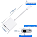Miniatyrbild 3 av 5: SQBB Lightning till Ethernet-adapter Kompatibel 2-i-1 Ethernet-nätverksadapter med laddningsport -AD9-