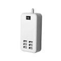 Miniatyrbilde 5 av 5: Strømdrevet USB-hub, aluminium 6-ports USB-strøm med ekstern