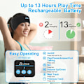 Pikkukuva 4 / 5: Urheilukuulokkeet päänauhalla, langattomat Bluetooth-unikuulokkeet erittäin ohuilla HD-stereokaiuttimilla, sopivat urheiluun/joogaan/kuntoiluun, musta-AD7-