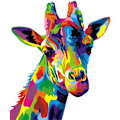 Miniatyrbild 1 av 3: Måla efter nummer för vuxna barn, Måla efter nummer-kit akrylfärg efter nummer för vuxna, Söta hundar - Färg Giraff-AD4-