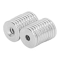 Pikkukuva 7 / 8: 20 kpl Reikämääräiset magneetit 20x3mm Neodyymi Levy Rengasmagneetti M5 Harvinaiset maametallit Pyöreä magneetti kiinnitykseen -FD4-