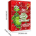 Miniatyrbillede 5 af 5: Julekalender 2024, Julefigurer Julekalender, 24 stk. Søde Tegneserie Elverfigurer Dukke Jule Nedtællingskalender til Børn Dukke-FD3-