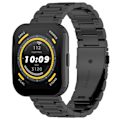 Miniatyrbillede 2 af 5: CDQ Armbånd i rustfrit stål til Huami Amazfit BIP 5 22mm SortCDQ -AD6-