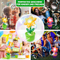 Miniatyrbild 6 av 8: Bubbelmaskin solrosor, LED-lampor, uppladdningsbar, musik, bärbar bubbelmaskin för barn, 20 000 bubblor/min.-AD5-