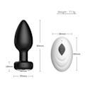 Miniatyrbillede 5 af 5: Trådløs fjernbetjening vibrerende masturbations silikone buttplug【mo】-AD4-