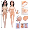 Pikkukuva 3 / 5: Barbie-nukke raskaus iso vatsa perhe 6 henkilöä nukke iso vatsa pr -FD3-