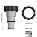 Pikkukuva 3 / 5: 2 kpl Intex A-sarjan letkusovitin kierteitetyllä kauluksella ja tiivisterenkailla (32 mm letkut 38 mm letkuihin) -AD10-