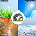 Miniatyrbild 5 av 5: Vattentätt cykelskjul för utomhusbruk, robust cykeltält, platsbesparande, förvaringsskydd för trädgårdsredskap, ryggsäck, skydd (Svart)-FD3-