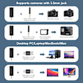 Miniatyrbillede 2 af 5: Trådløs mikrofon til kamera/computer/MacBook/telefon, professionel lavaliermikrofon til videooptagelse, Youtube, vlog, tiktok, in -AD6-