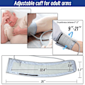 Miniatyrbillede 4 af 5: Ekstra stor manchet kompatibel med Omron 9u201d-21u201d tommer (22-53 cm) XL blodtryksmanchet til voksne, grå【mo】-AD4-