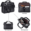Miniatyrbild 2 av 5: Herr Läderportfölj för Affärsresor Handgjord Messenger Bag Laptopväska -FD3-