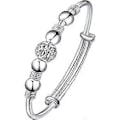 Miniatyrbilde 1 av 5: SZTXJ Spinner Armbånd Bangles for Kvinner Fidget Armbånd for Angst Justerbart Sølv-AD4-