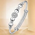 Miniatyrbilde 2 av 5: SZTXJ Spinner Armbånd Bangles for Kvinner Fidget Armbånd for Angst Justerbart Sølv-AD4-