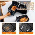 Miniatyrbild 5 av 5: /QD/ 2-pack Air Fryer silikonform för Ninja Double Stack Airfryer SL400EU, Airfryer-tillbehör -AD6-