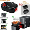 Miniatyrbild 3 av 5: /QD/ 2-pack Air Fryer silikonform för Ninja Double Stack Airfryer SL400EU, Airfryer-tillbehör -AD6-