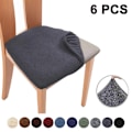 Miniatyrbilde 1 av 5: 6 stk Stretch Jacquard stoltrekk, avtagbare stoltrekk -AD6-
