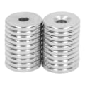 Pikkukuva 5 / 8: 20 kpl Reikämääräiset magneetit 20x3mm Neodyymi Levy Rengasmagneetti M5 Harvinaiset maametallit Pyöreä magneetti kiinnitykseen -FD4-