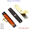 Miniatyrbillede 4 af 5: 10 stk. LED Sidemarkeringslys, 12V 24V LED Positionslys Bag Foran Indikator Sidemarkeringslys (Gul){f2}-AD8-