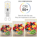 Miniatyrbild 6 av 6: G9 LED-lampa, 220V Naturvit 6000-6500K 3W 8-pack - Perfet  -AD6-